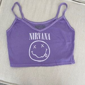 Urban outfitters purple nirvana crop top